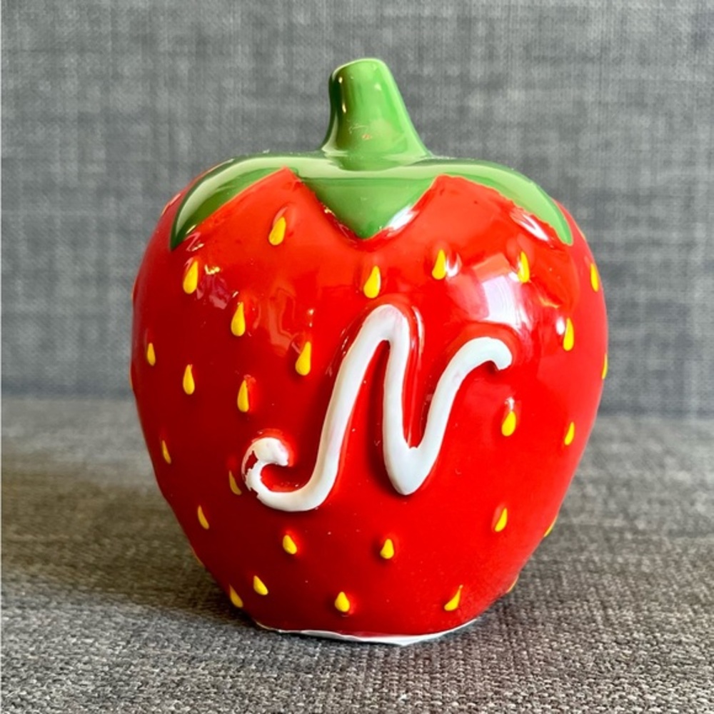 Ceramic N Strawberry Statue Figurine 🍓